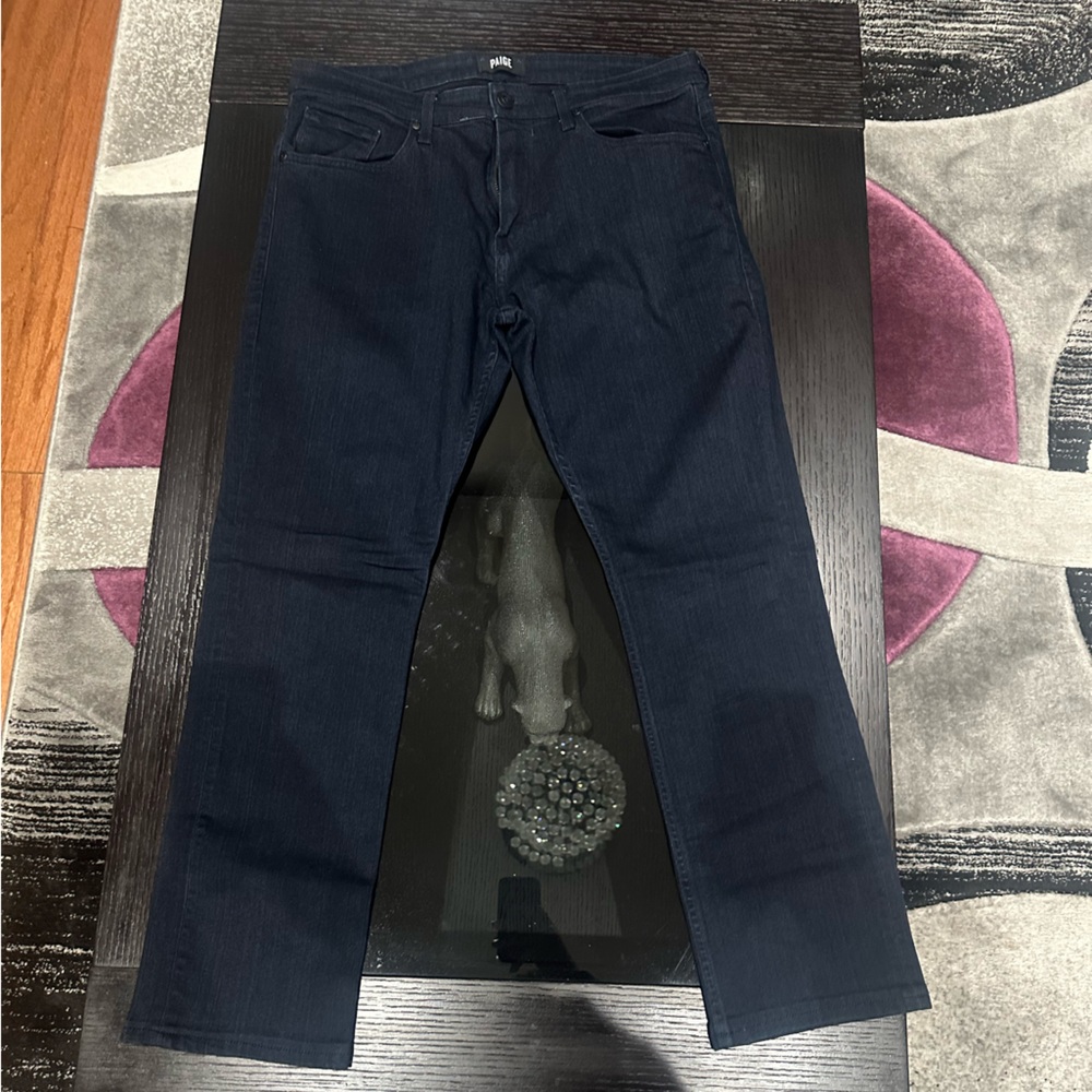 Paige Men’s Dark Wash Slim-Fit Jeans - Size 34W